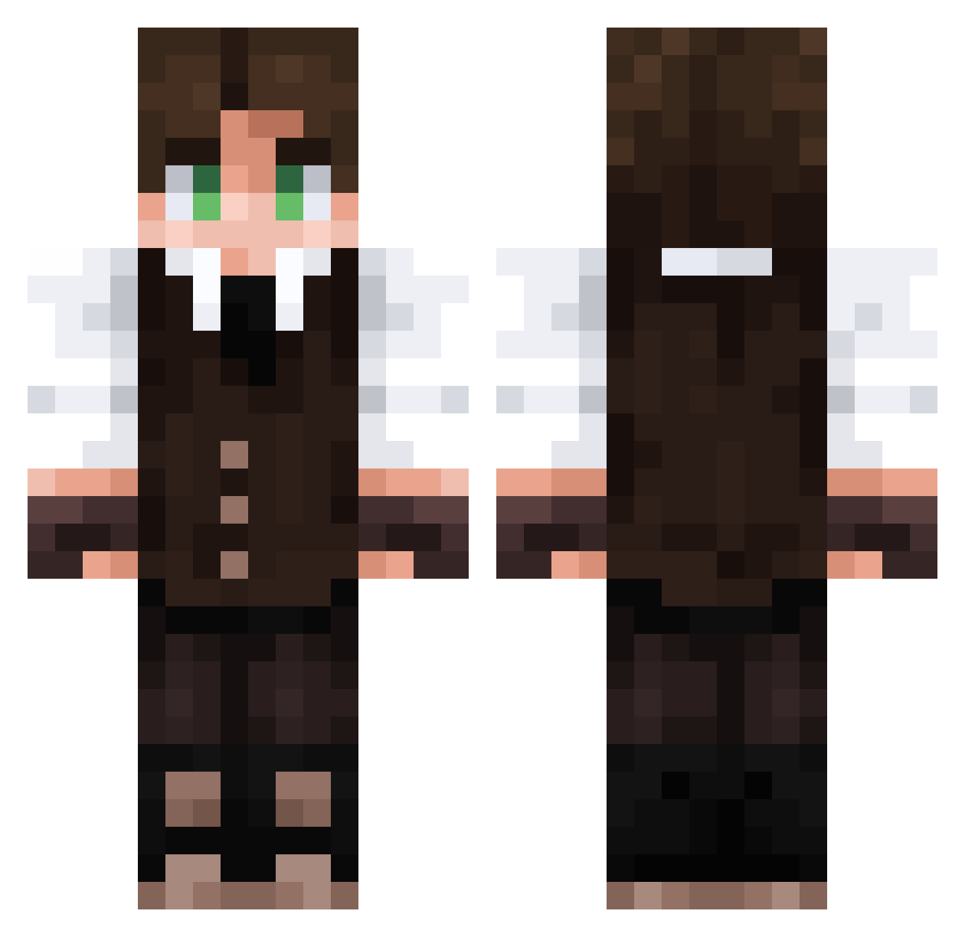 Speed_Event_Bear Minecraft skin, front and back view