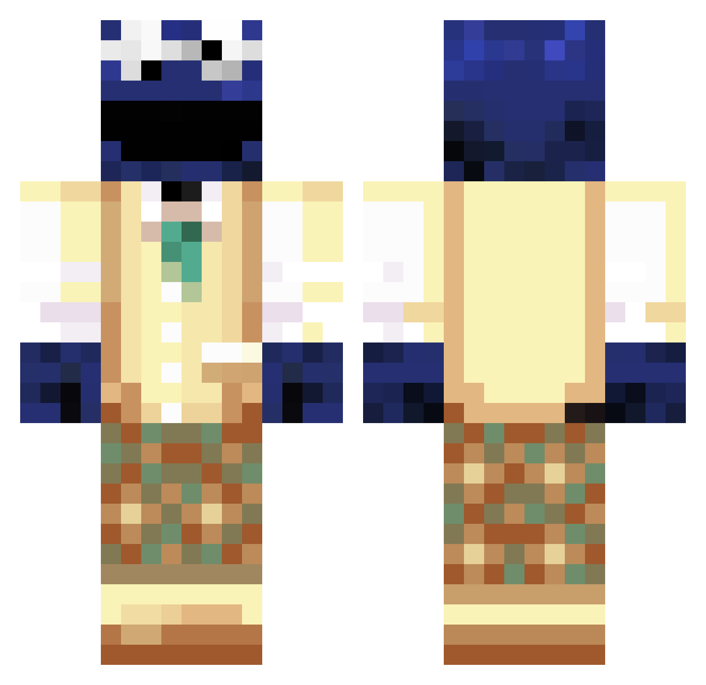 Silent_Night18 Minecraft skin, front and back view