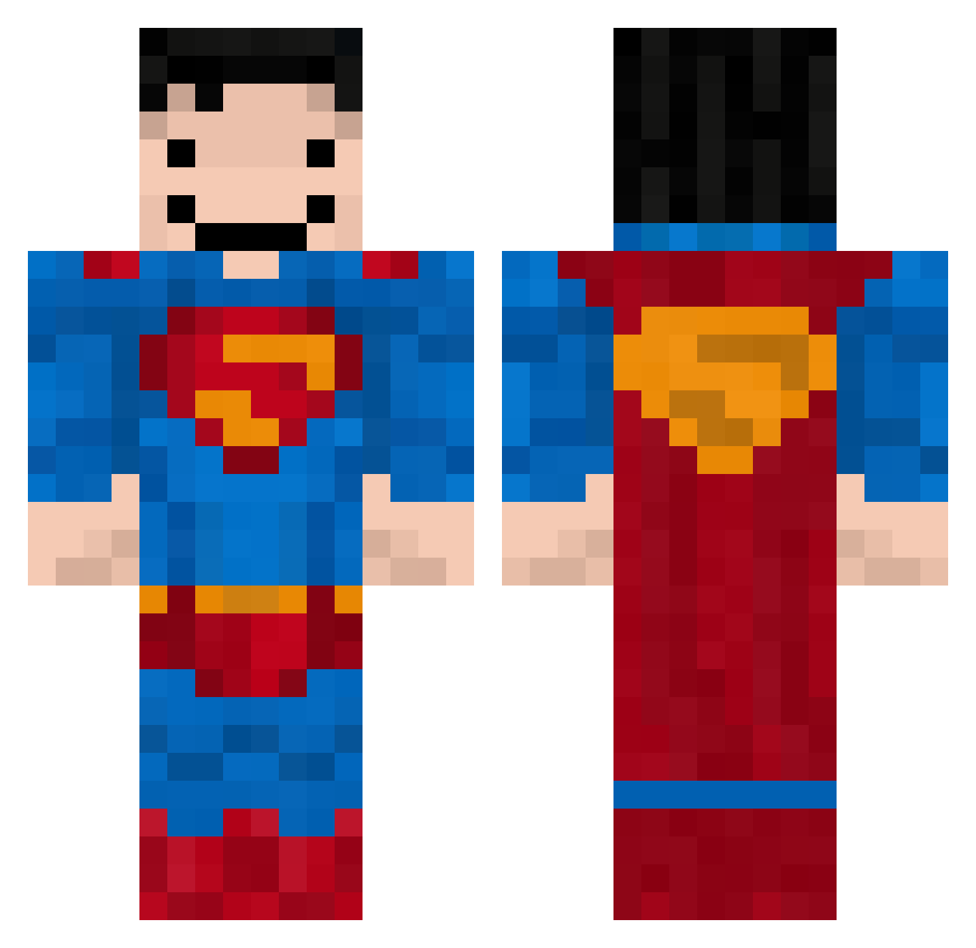 charcabob Minecraft skin, front and back view