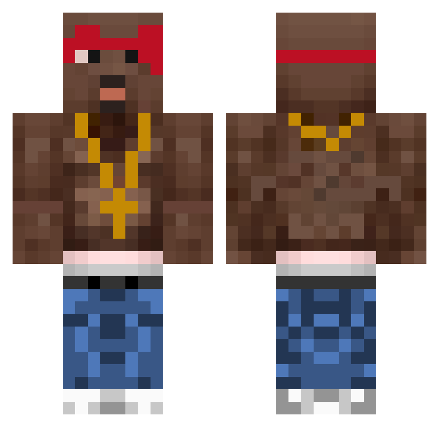 truonehaggy Minecraft skin, front and back view