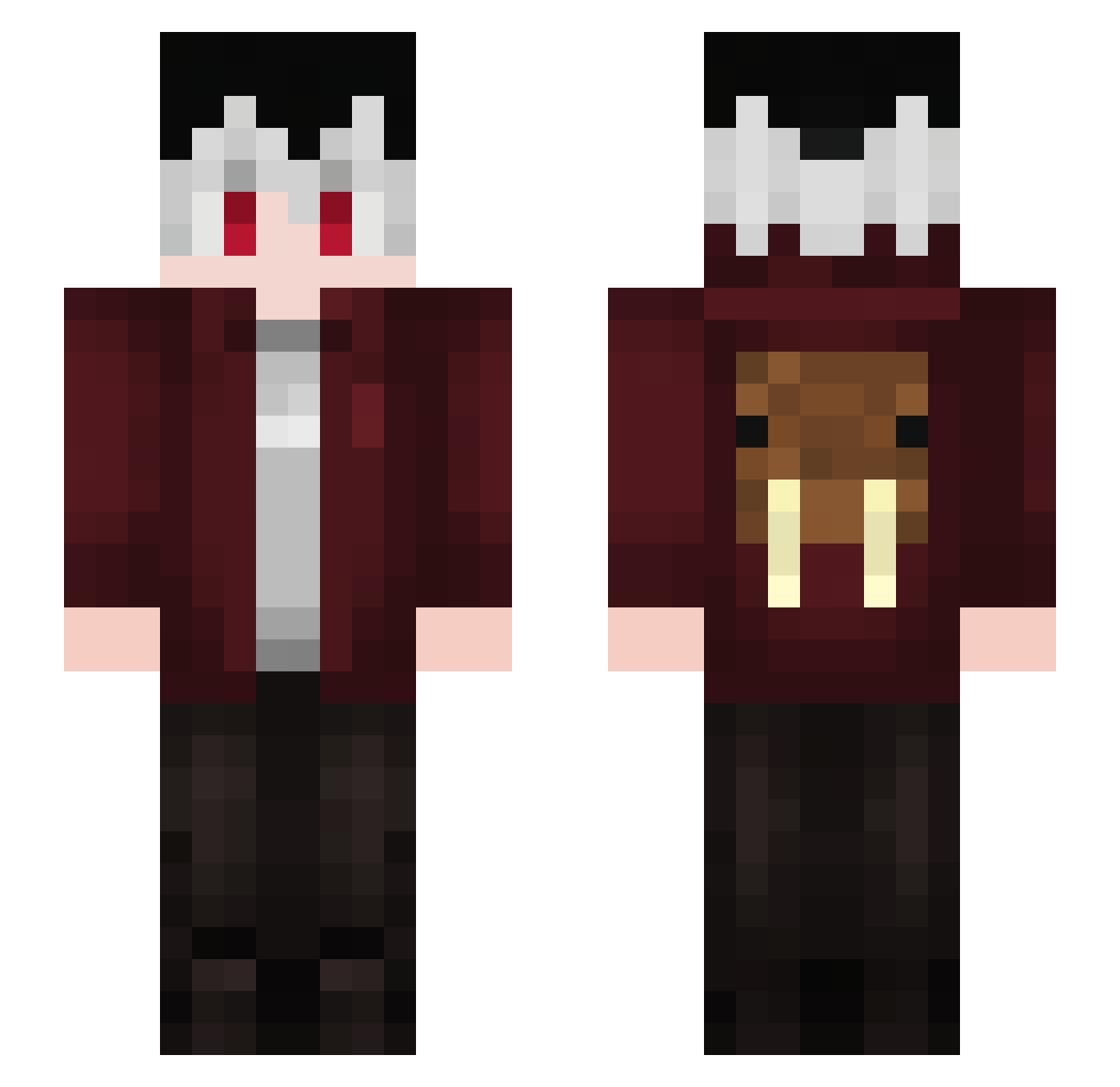 veetor_k Minecraft skin, front and back view