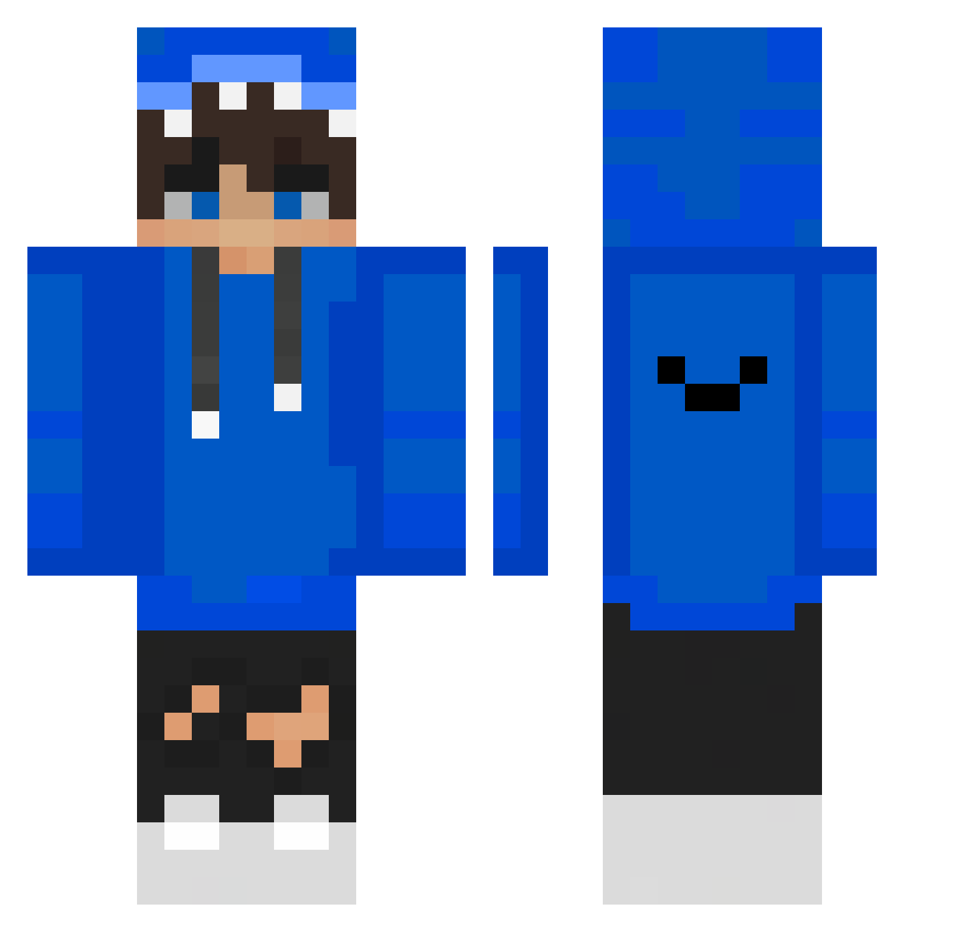 zBatuhan Minecraft skin, front and back view