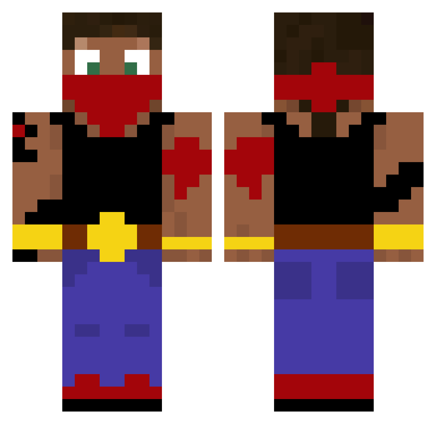 R1ckyBobbyy Minecraft skin, front and back view