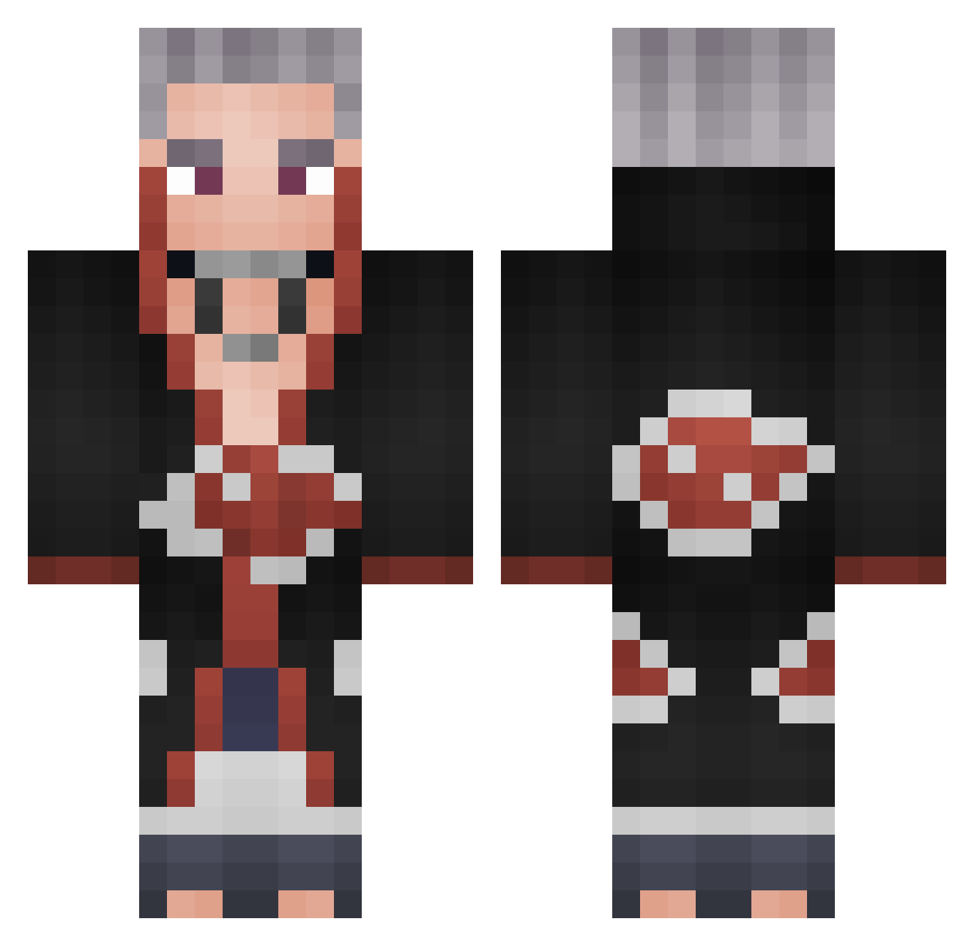 MilosMNE20 Minecraft skin, front and back view