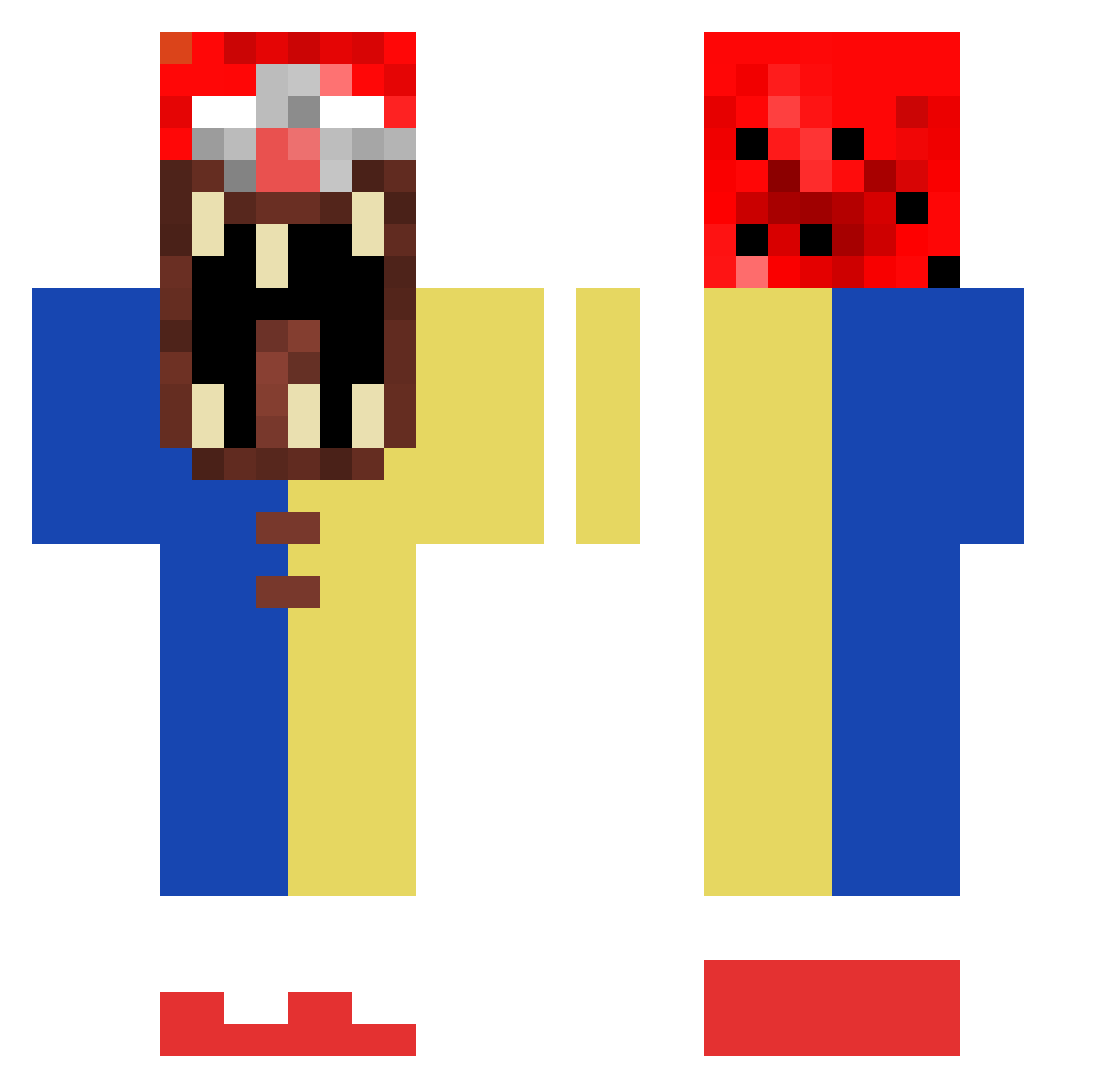 DEATHLY_HALLOWS Minecraft skin, front and back view