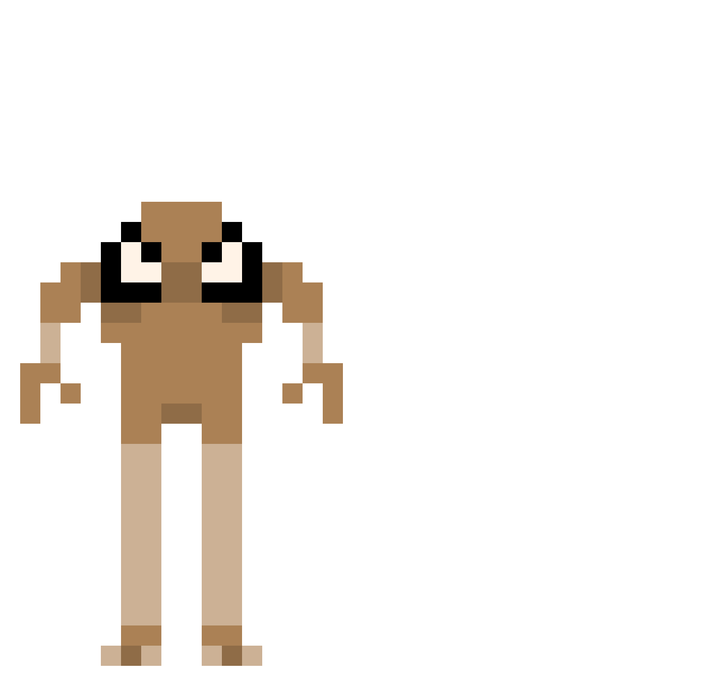ToastGlue Minecraft skin, front and back view