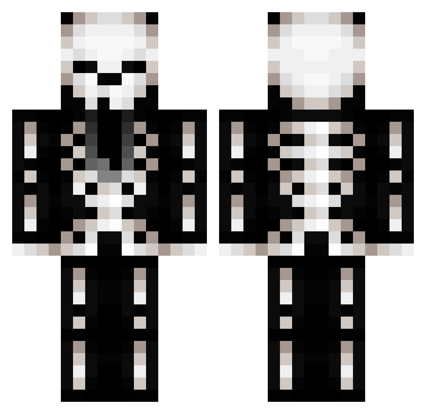 Megustamuchfumar Minecraft skin, front and back view