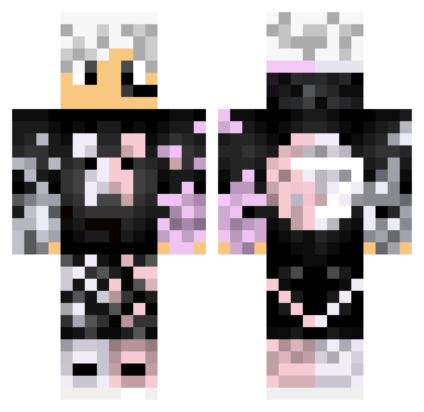 Zura1419 Minecraft skin, front and back view