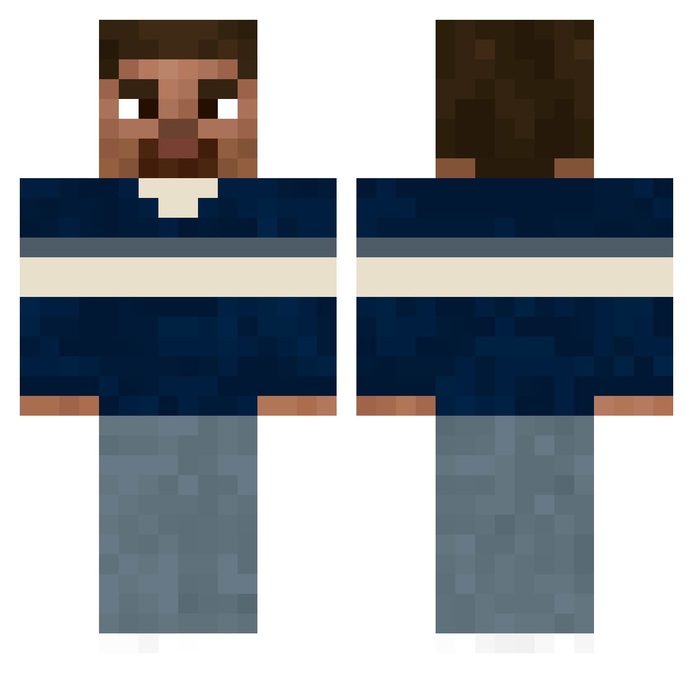 Morza2017 Minecraft skin, front and back view