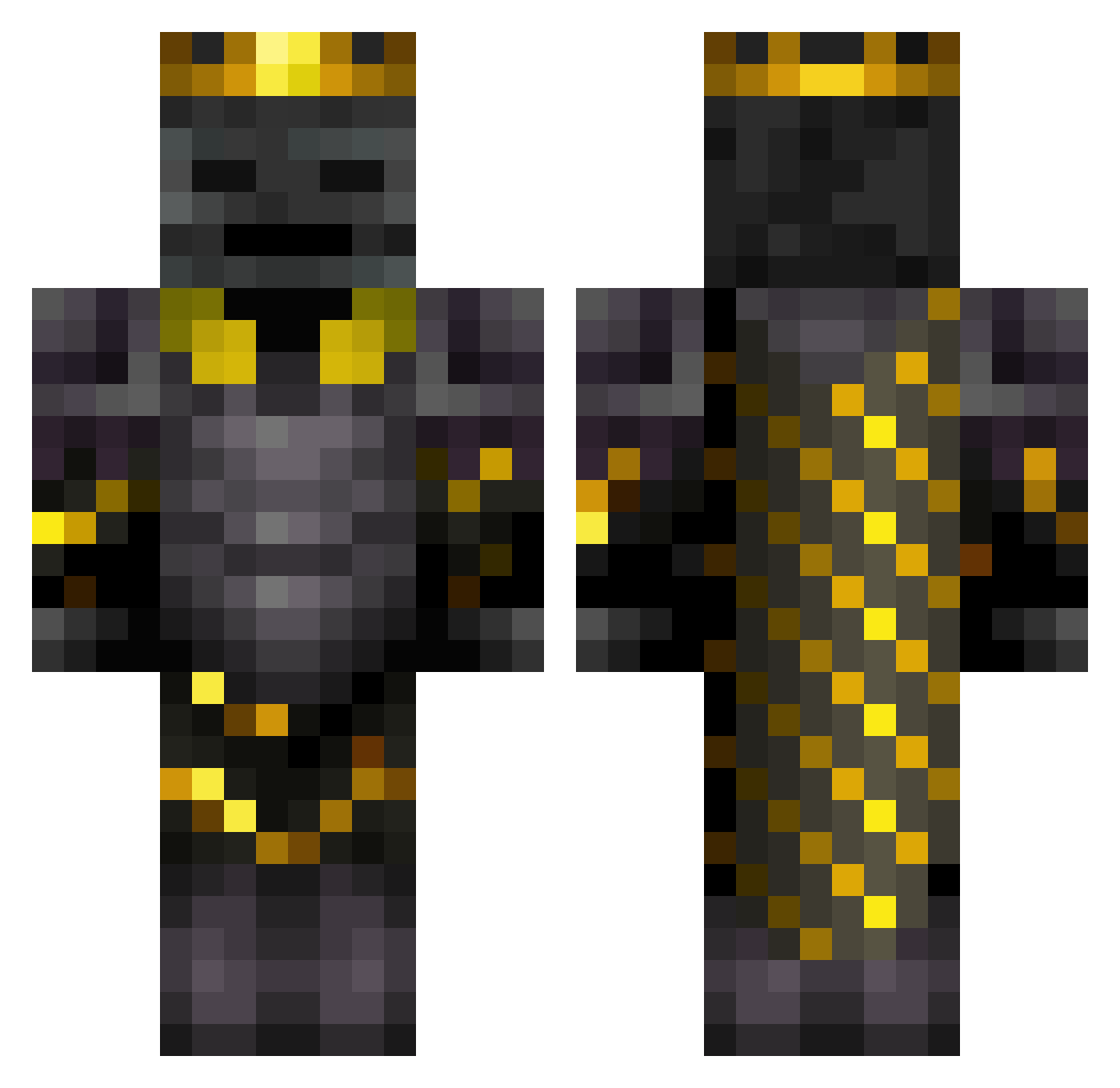 Raphou2011 Minecraft skin, front and back view
