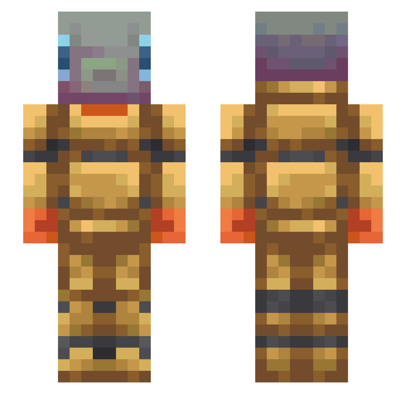 MLP_Pinky_Pie Minecraft skin, front and back view