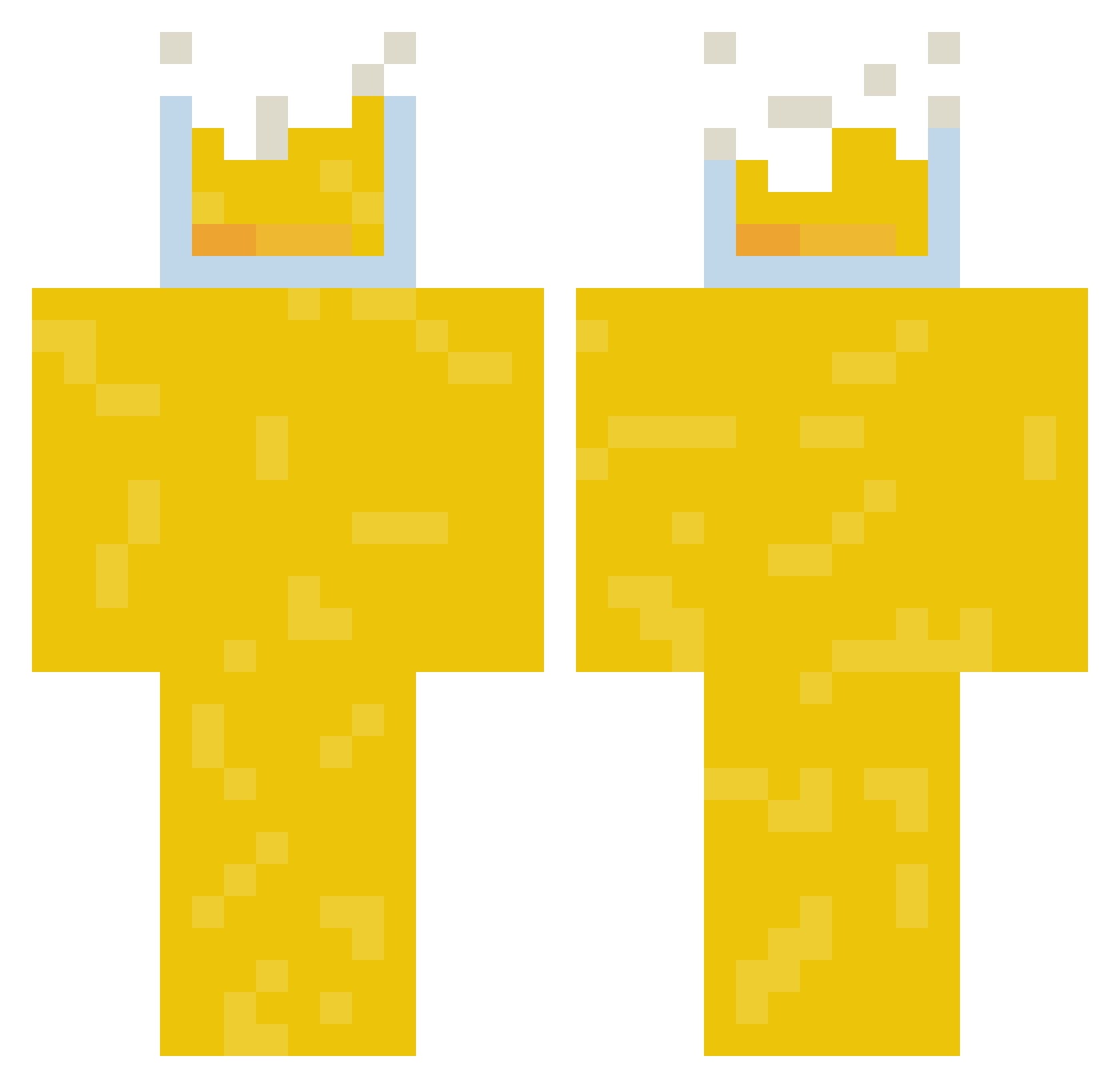 Josh610 Minecraft skin, front and back view