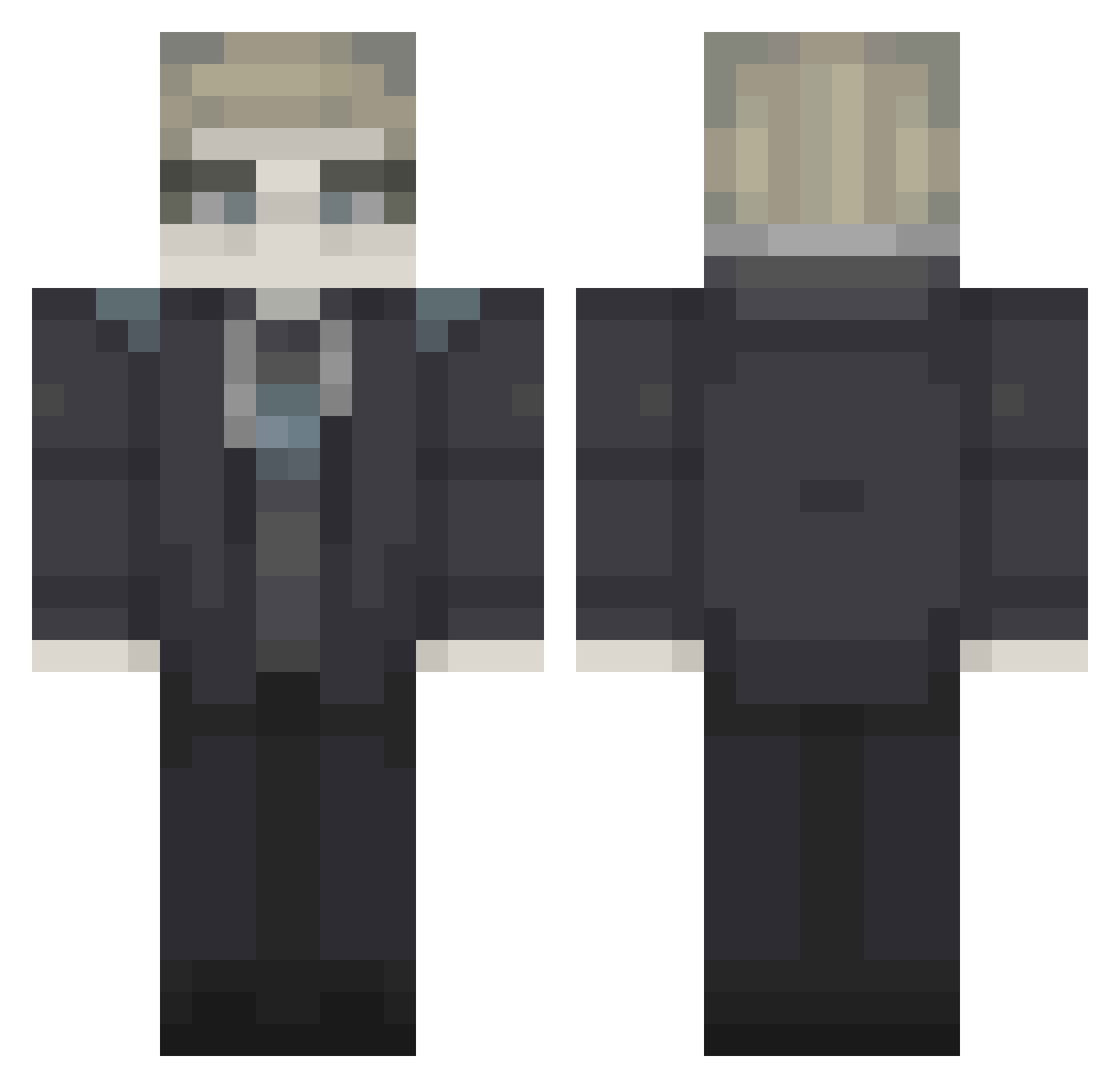 skib122 Minecraft skin, front and back view