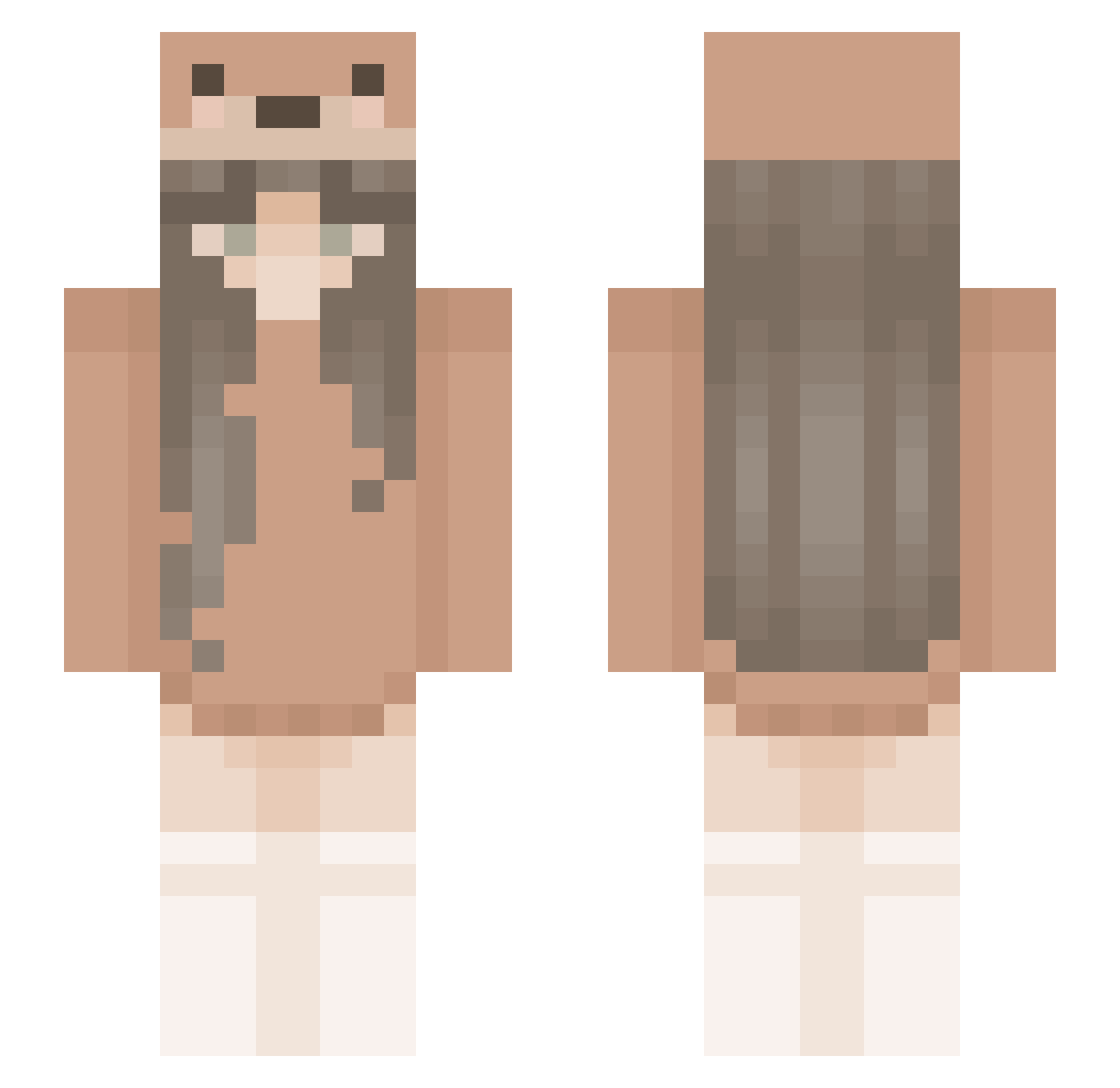nge Minecraft skin, front and back view