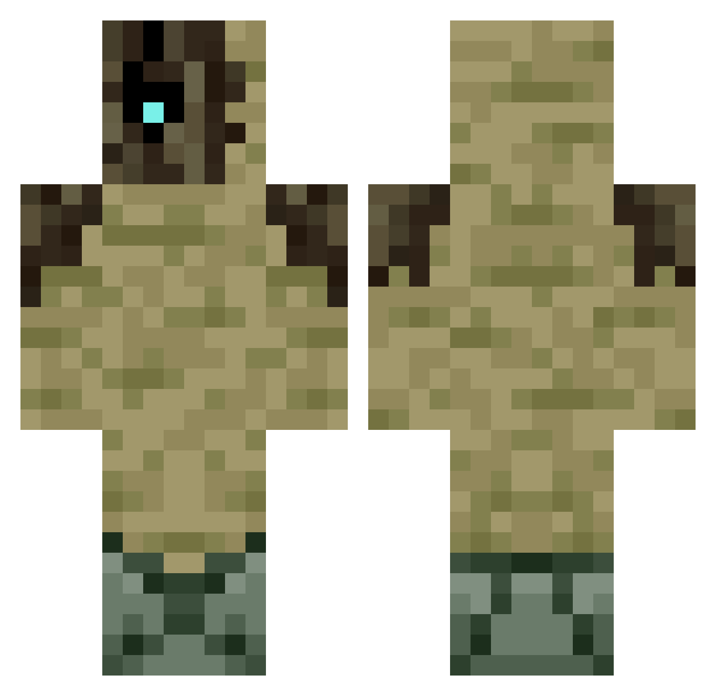 CNBarrhaven2 Minecraft skin, front and back view