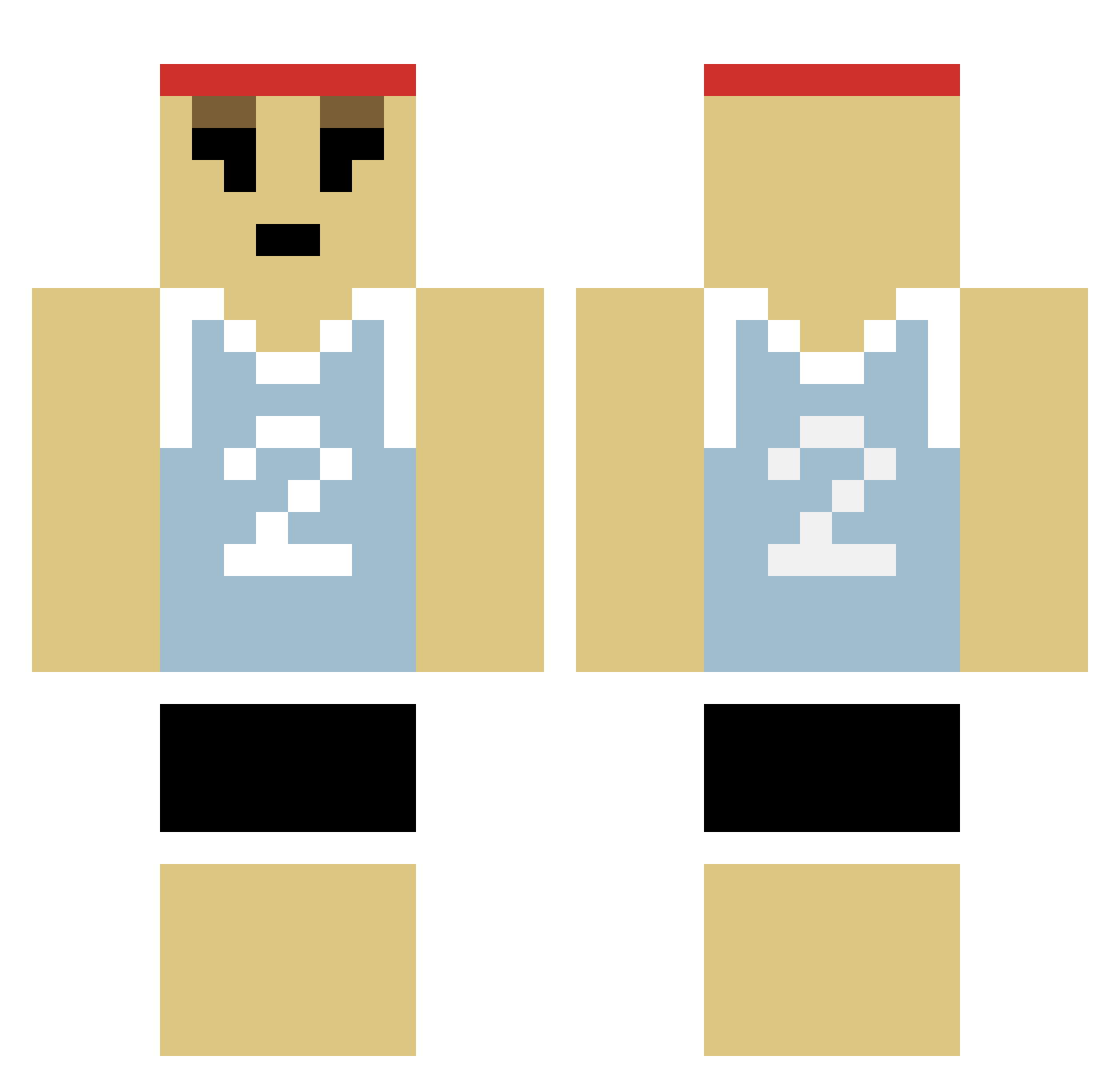 BoondaMuncher Minecraft skin, front and back view