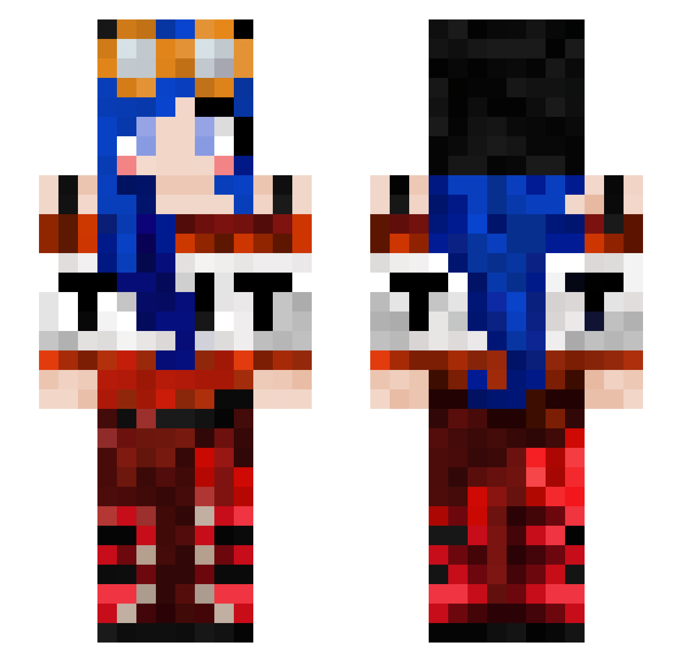 LailerBomb Minecraft skin, front and back view