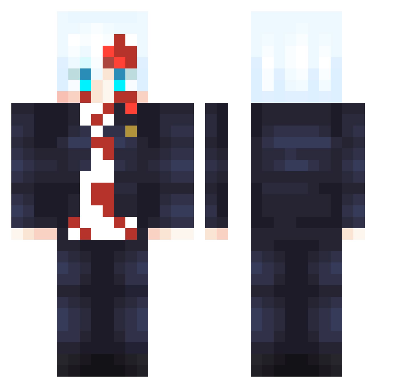afrqu Minecraft skin, front and back view