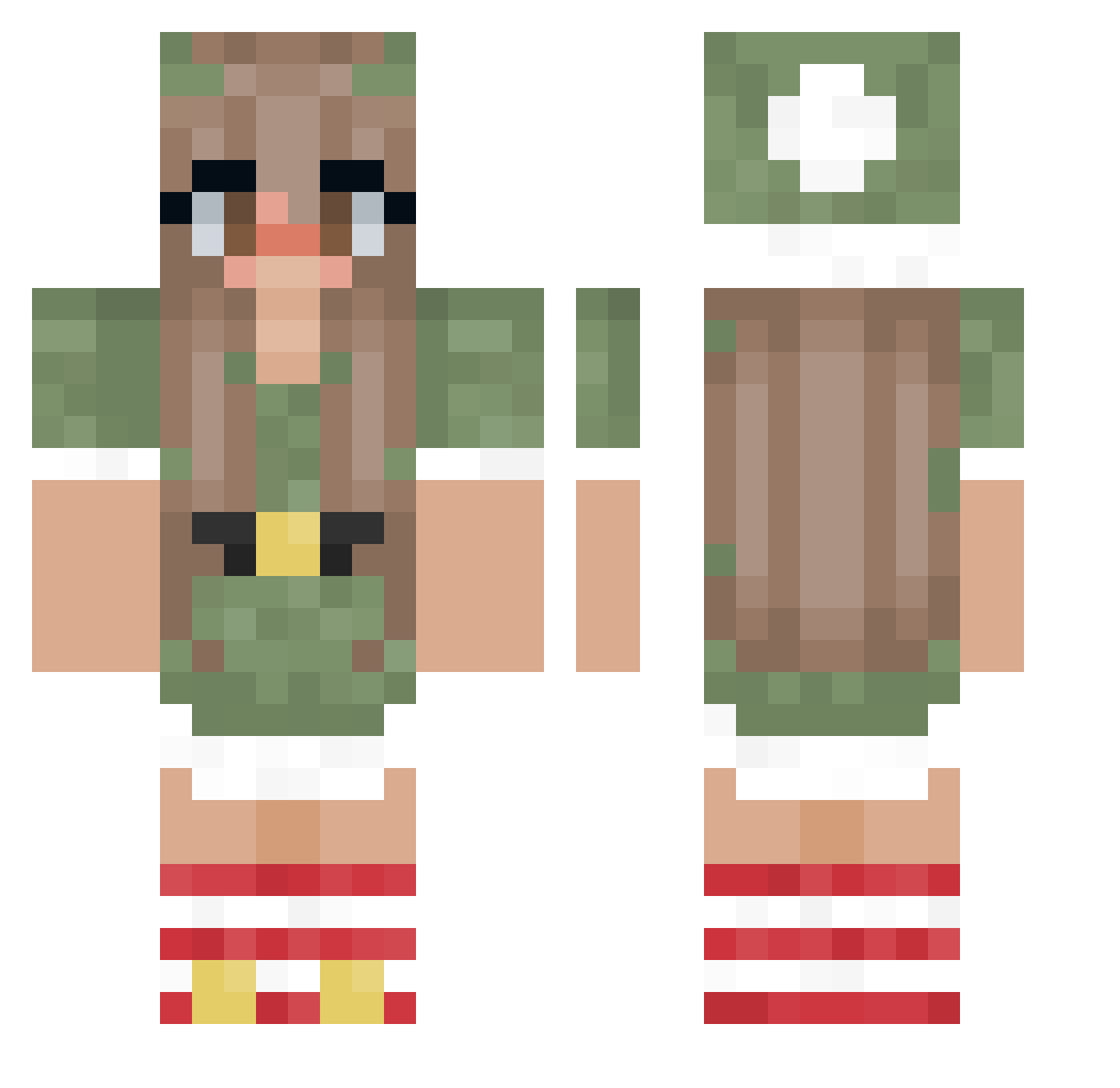 123klee321 Minecraft skin, front and back view