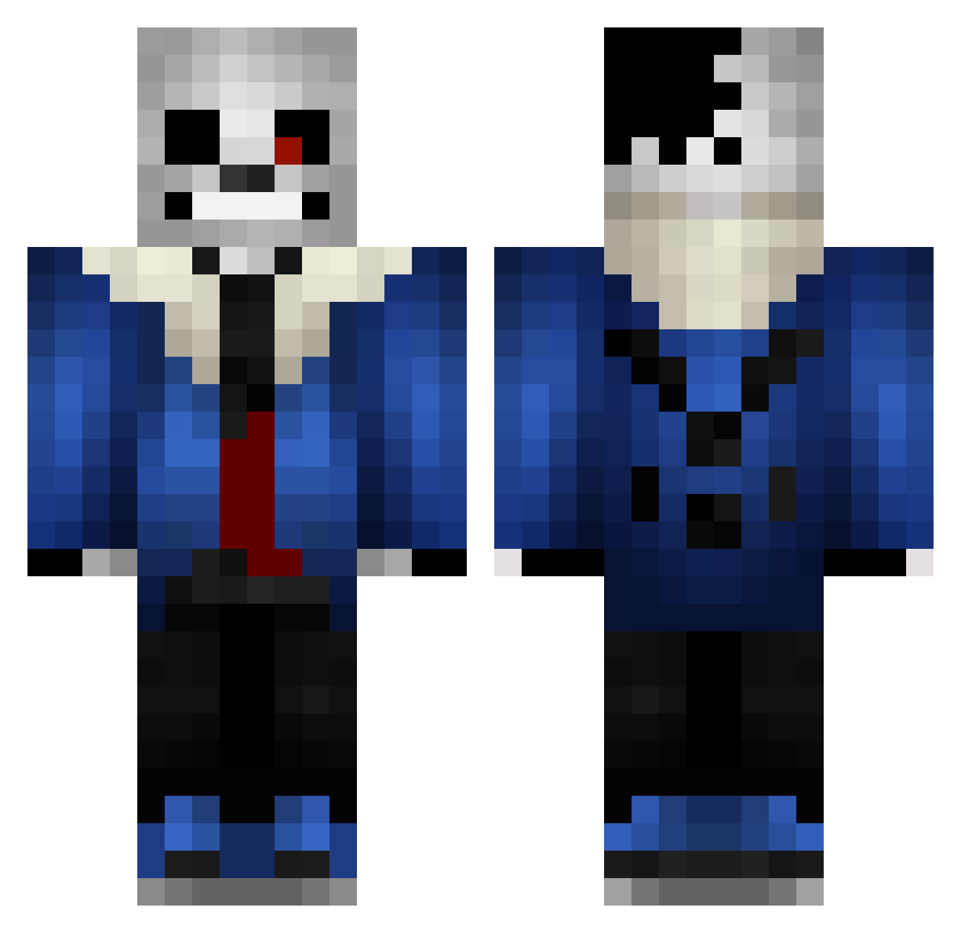 StorminEm Minecraft skin, front and back view