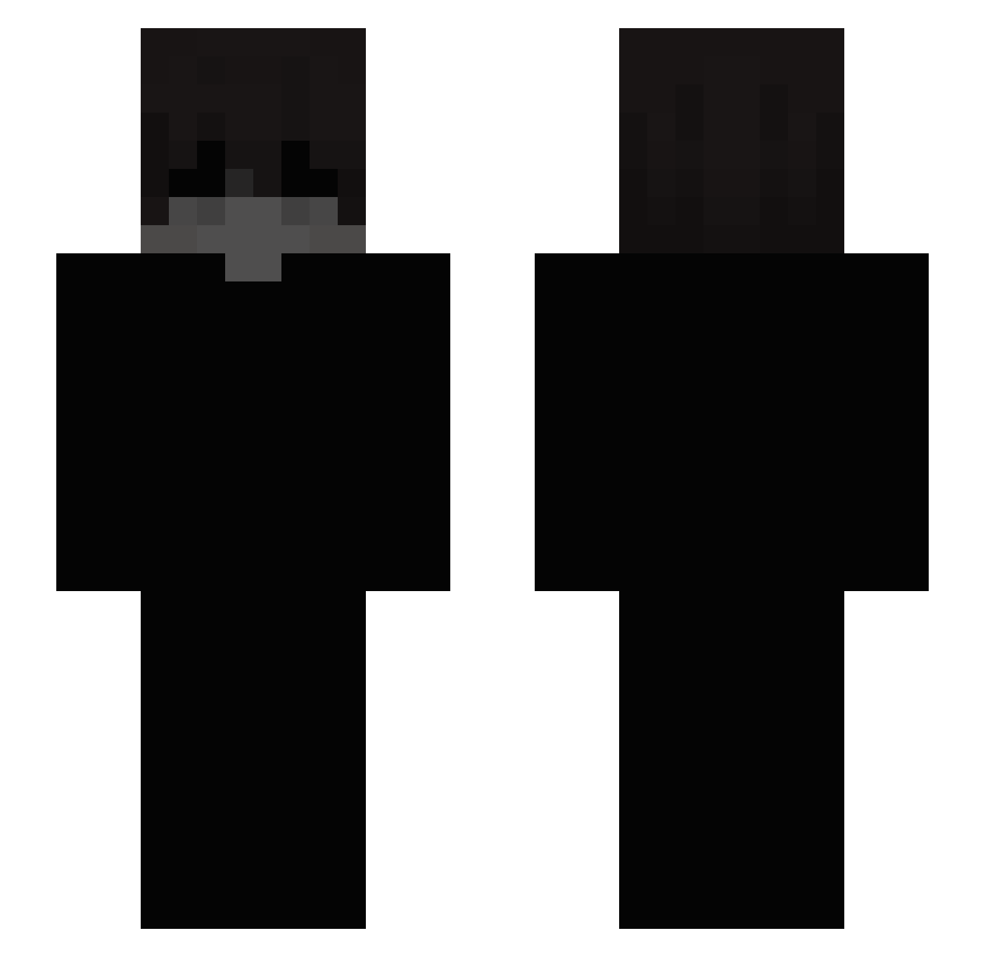 Win Minecraft skin, front and back view