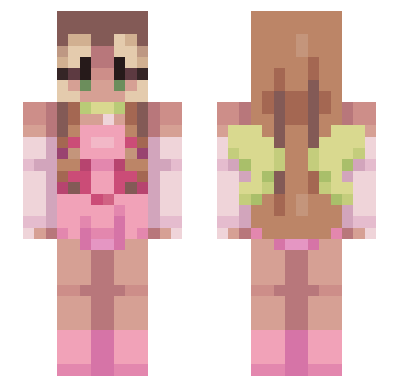 edennzero Minecraft skin, front and back view