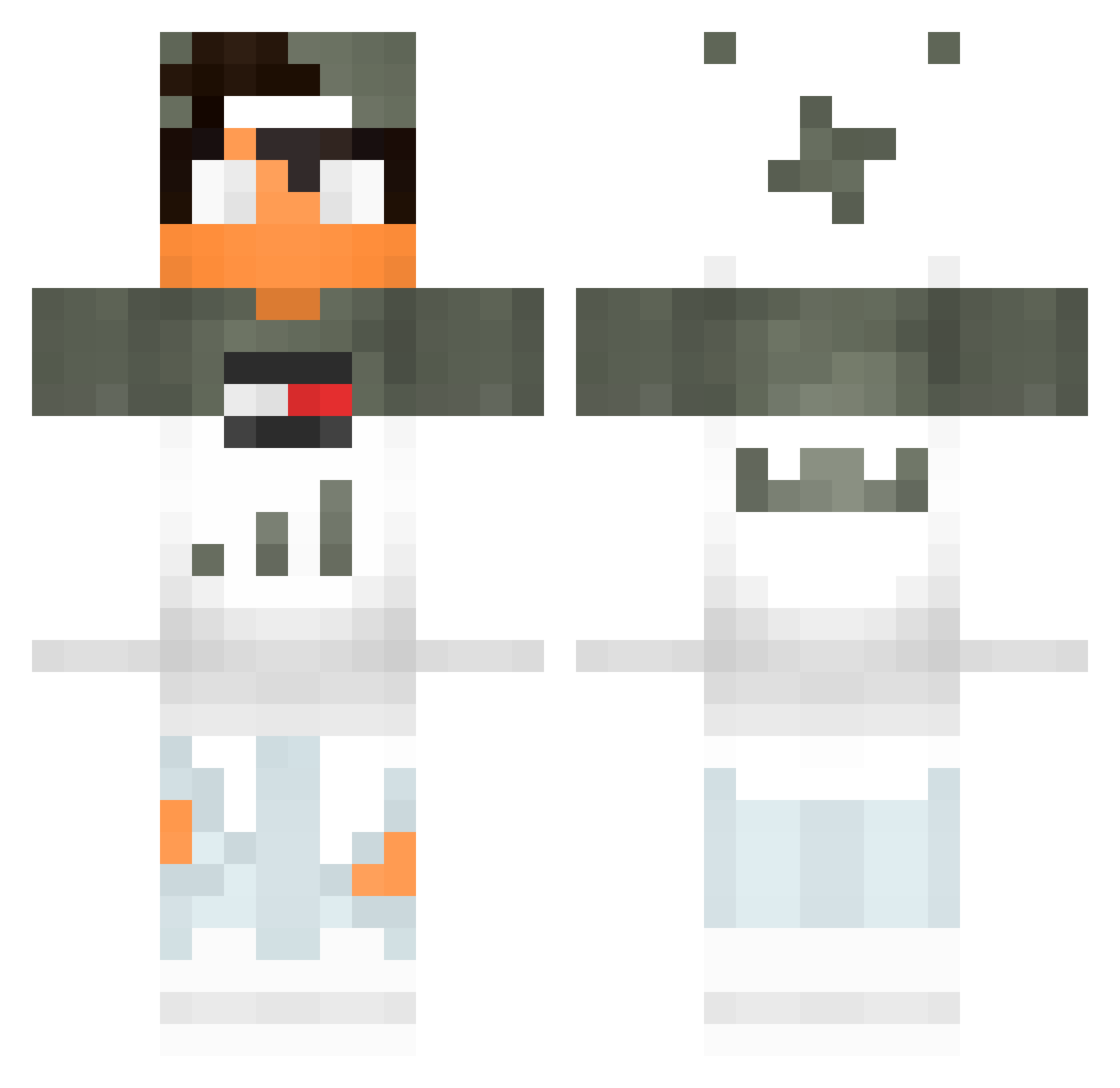 Brasmith Minecraft skin, front and back view