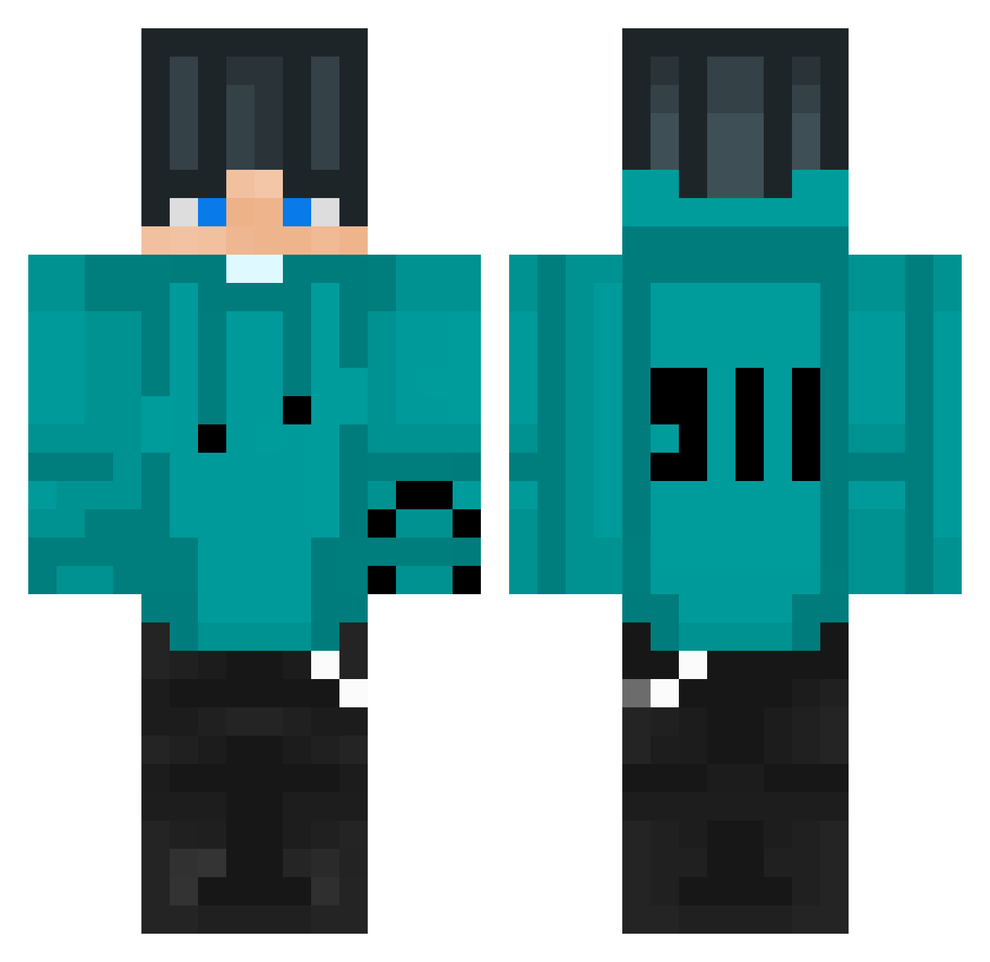SUPERNOVA_911 Minecraft skin, front and back view