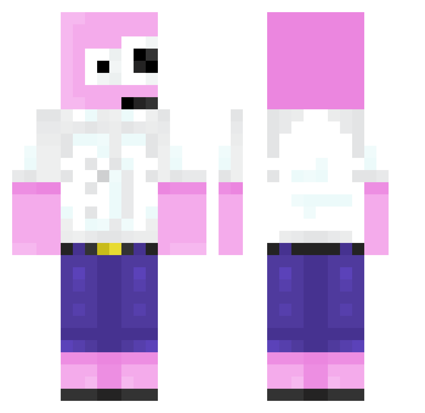 GammySquirms Minecraft skin, front and back view