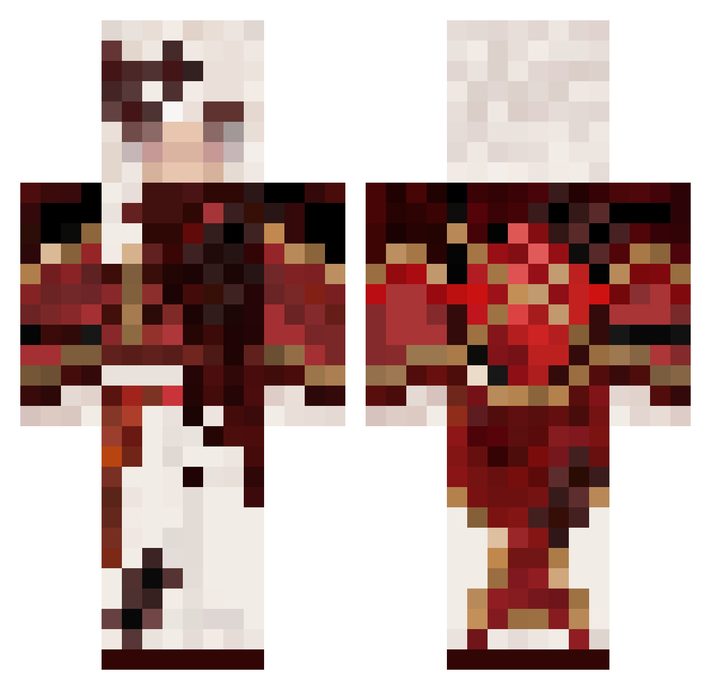 Sine7737 Minecraft skin, front and back view