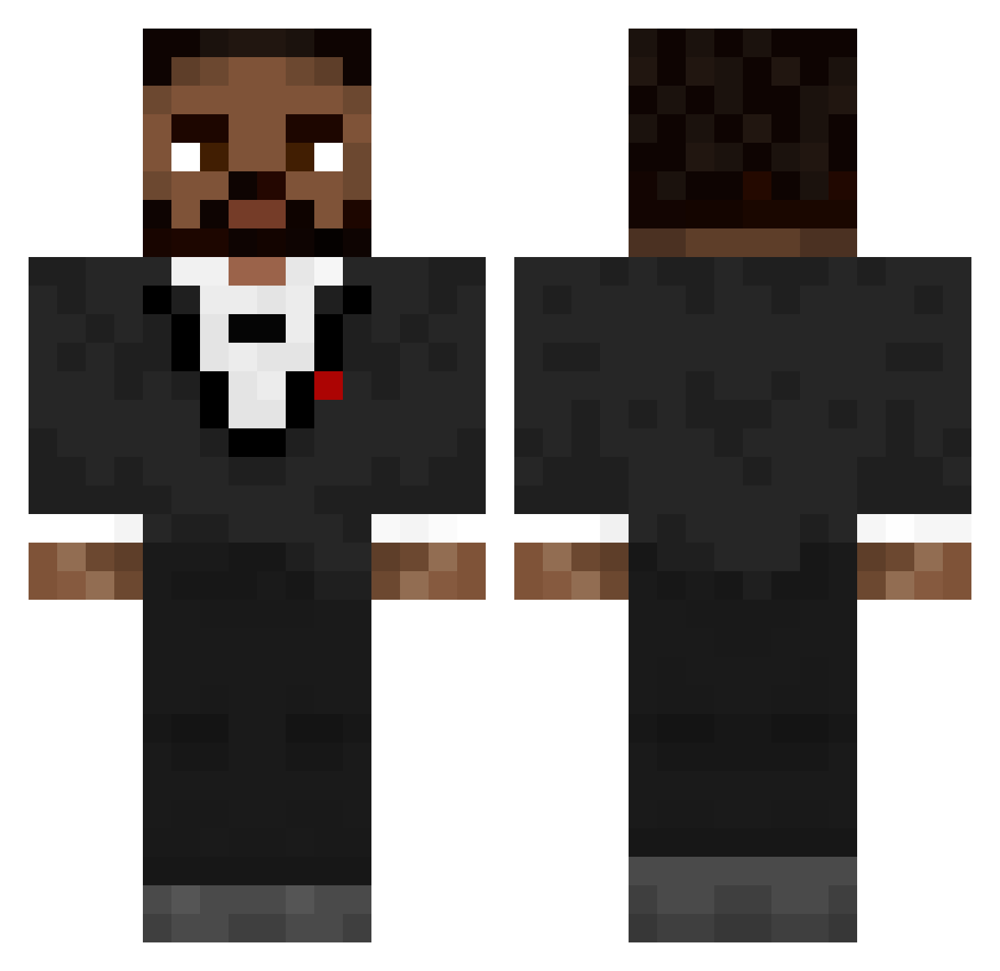 JozHe Minecraft skin, front and back view