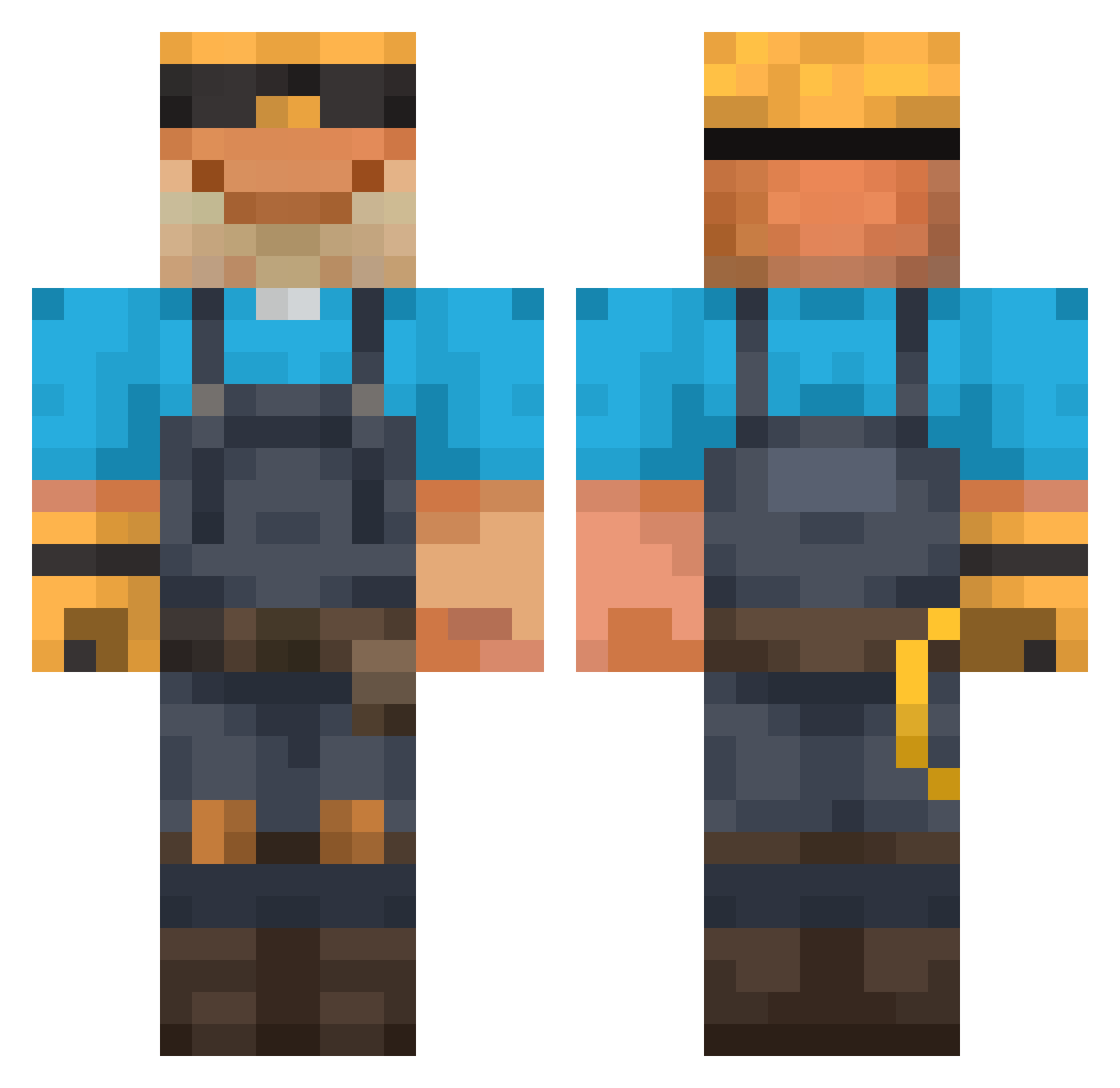 Frogie_345 Minecraft skin, front and back view