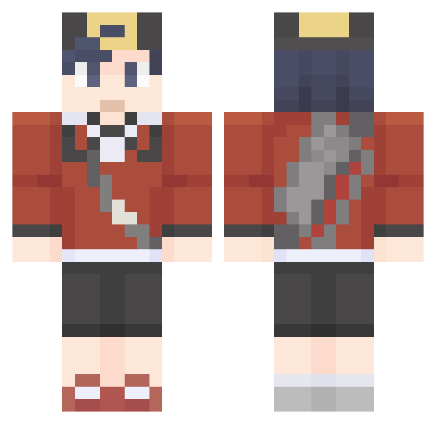 Goobl1n Minecraft skin, front and back view