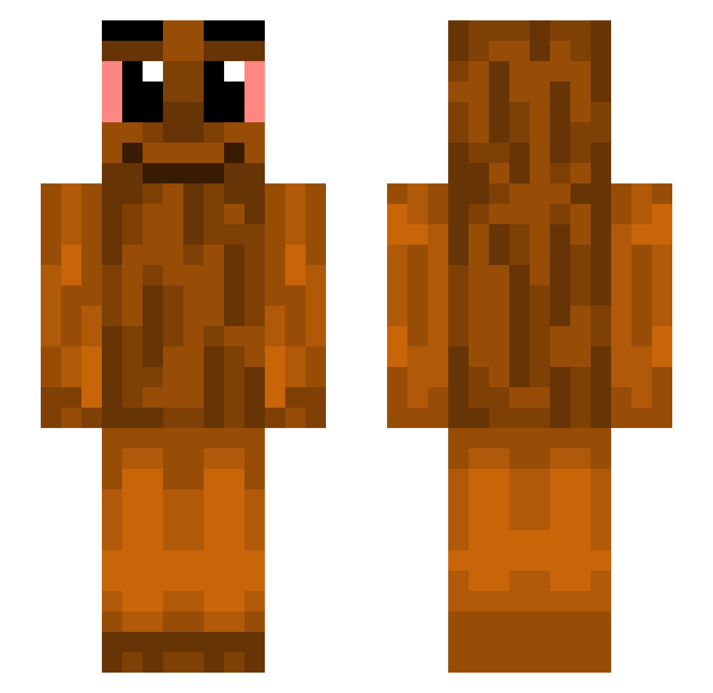 minejeffz Minecraft skin, front and back view