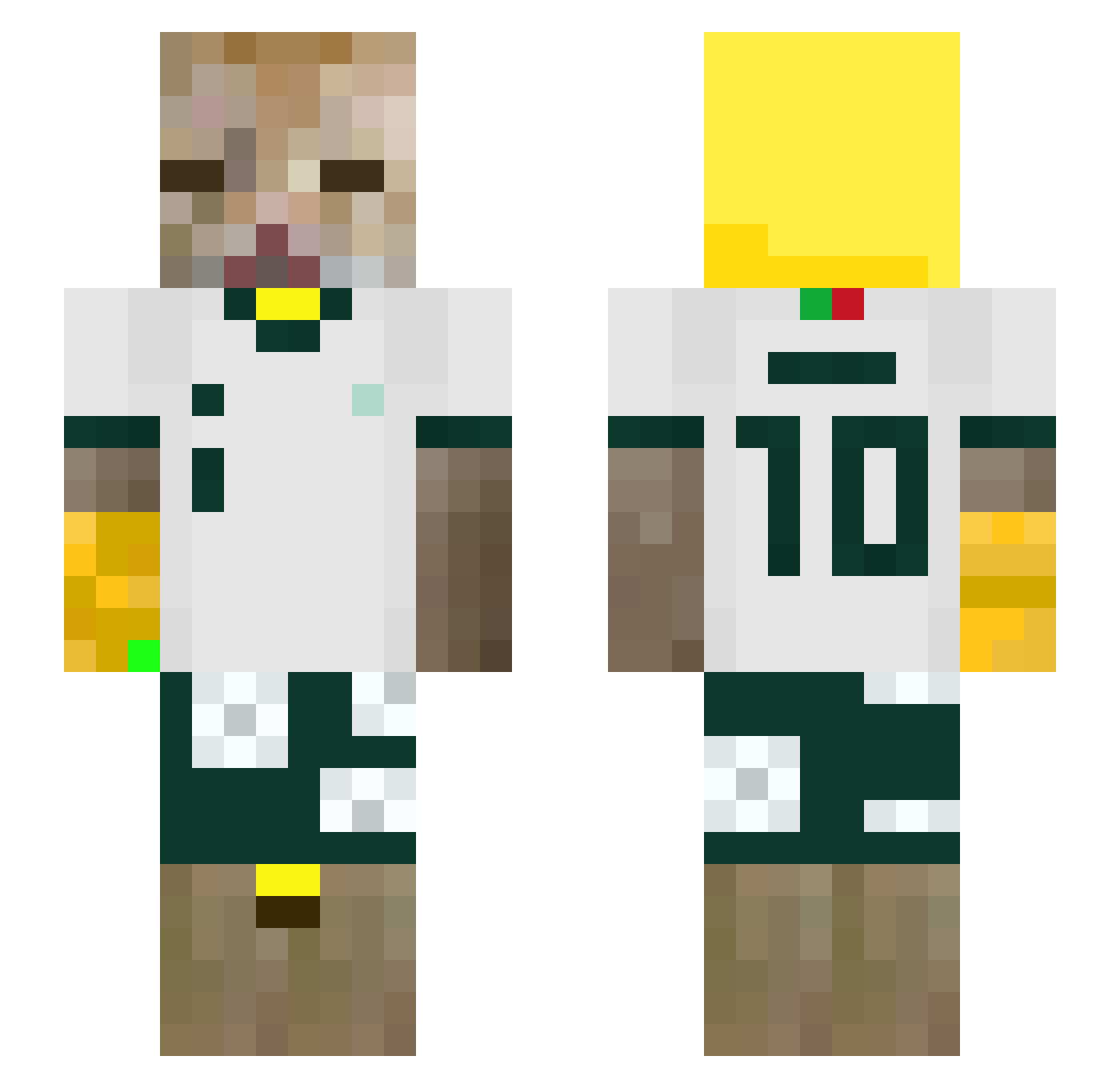 vBARF_ Minecraft skin, front and back view