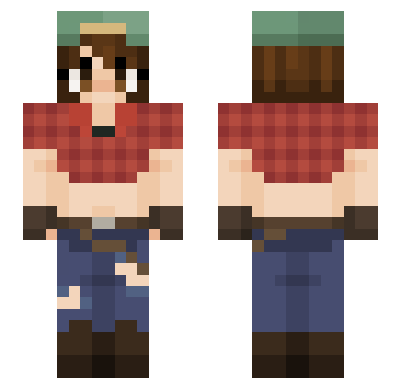 KrisZelciuS Minecraft skin, front and back view