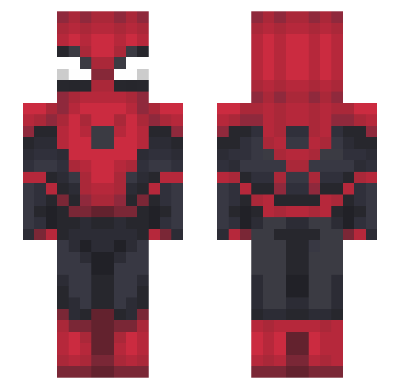 phantomY2K Minecraft skin, front and back view