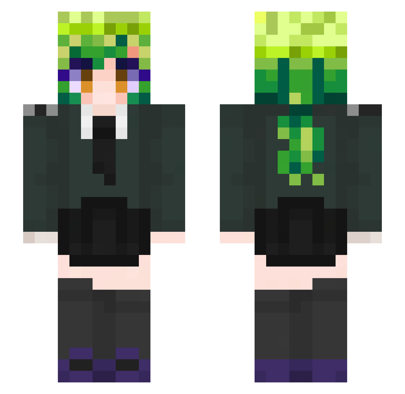 zGerox Minecraft skin, front and back view