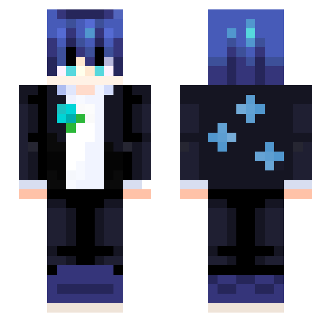 astronsz_ Minecraft skin, front and back view
