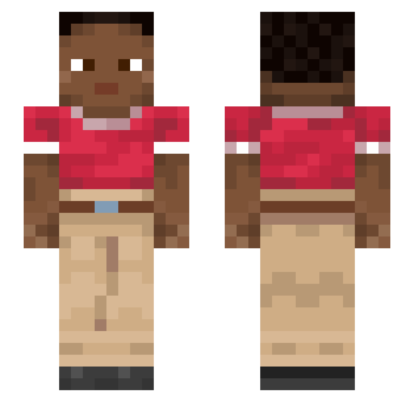 zed_of Minecraft skin, front and back view