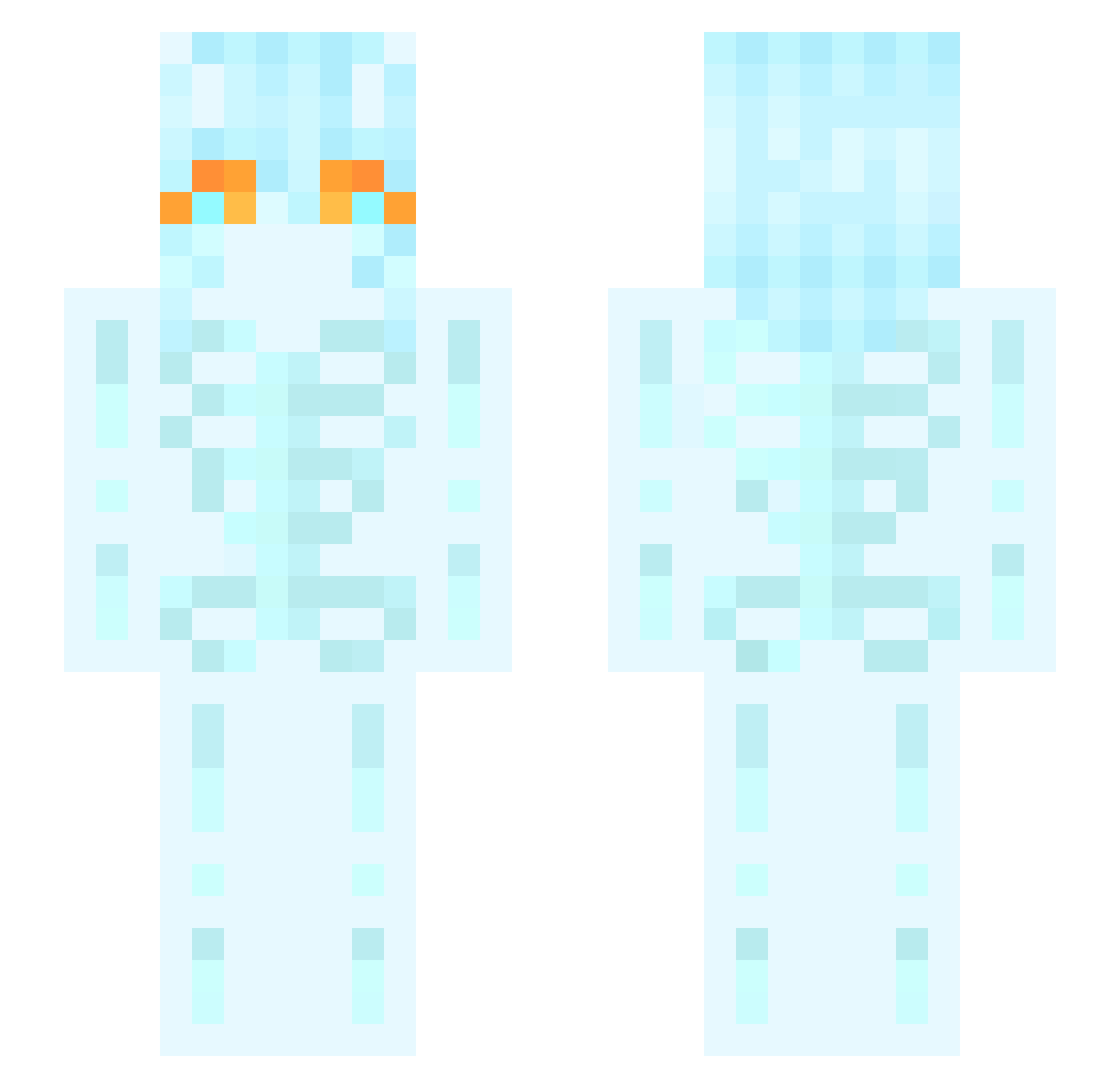 l1nass Minecraft skin, front and back view