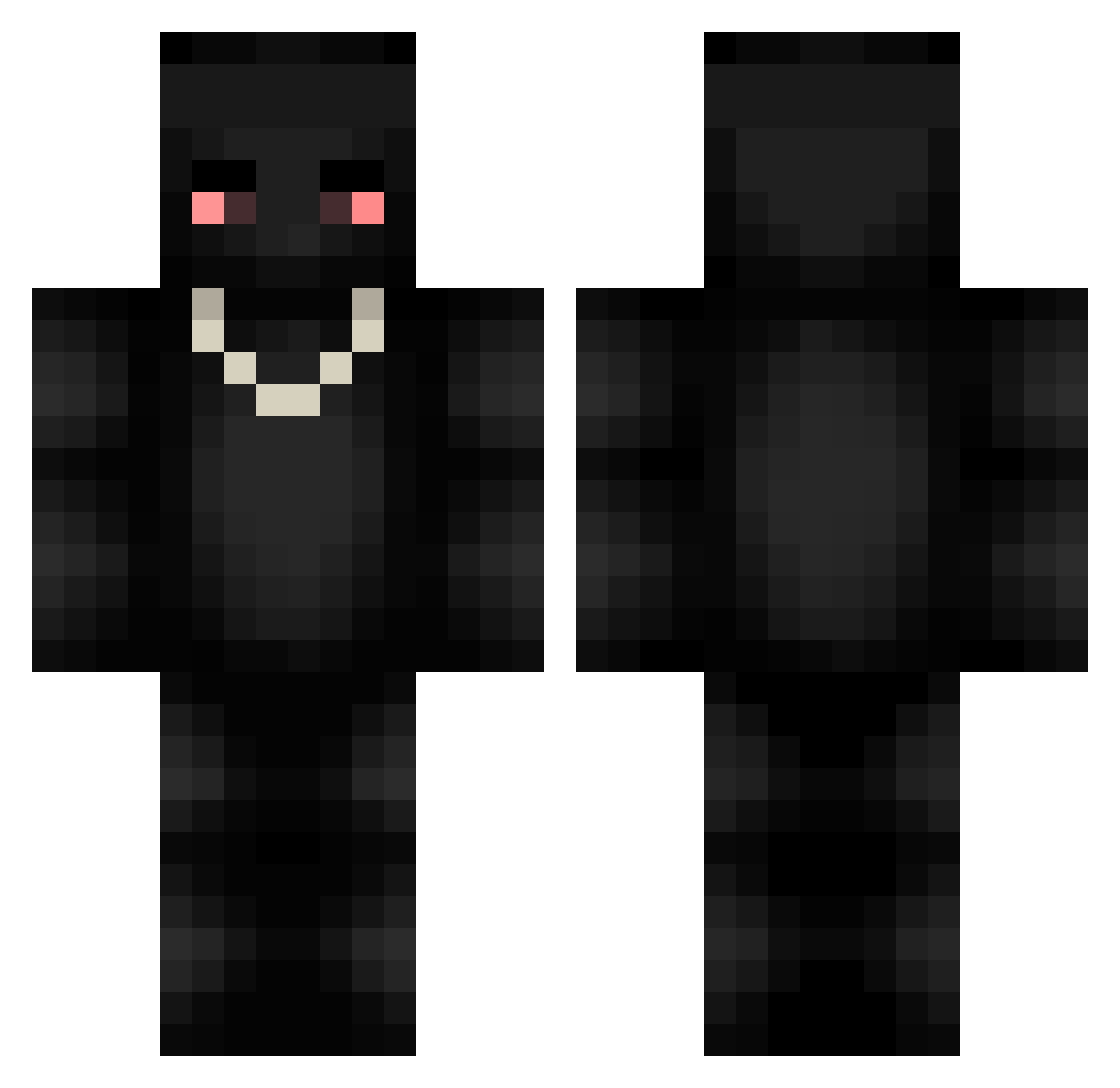tojestcringe Minecraft skin, front and back view