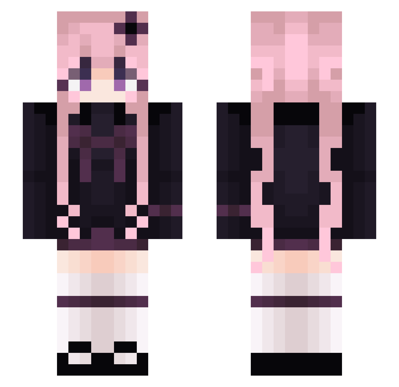 Stexxz Minecraft skin, front and back view