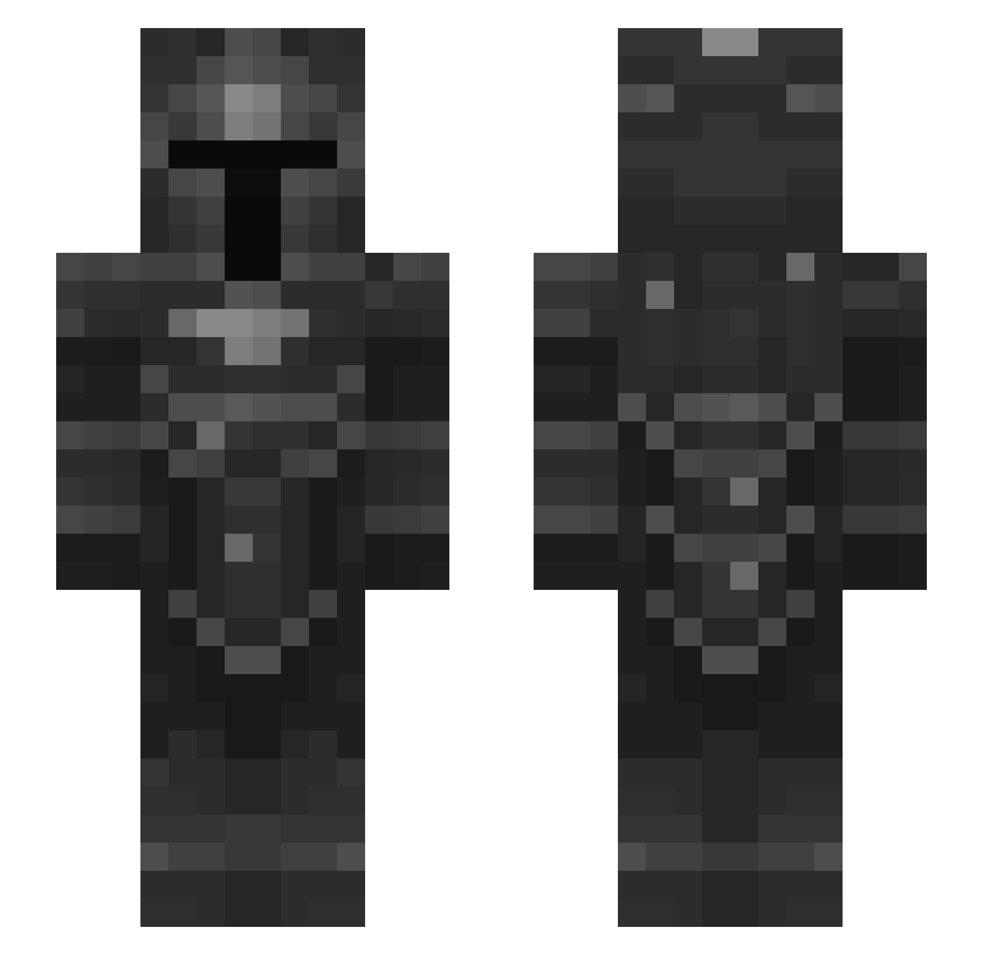 Rip_DarkSide Minecraft skin, front and back view