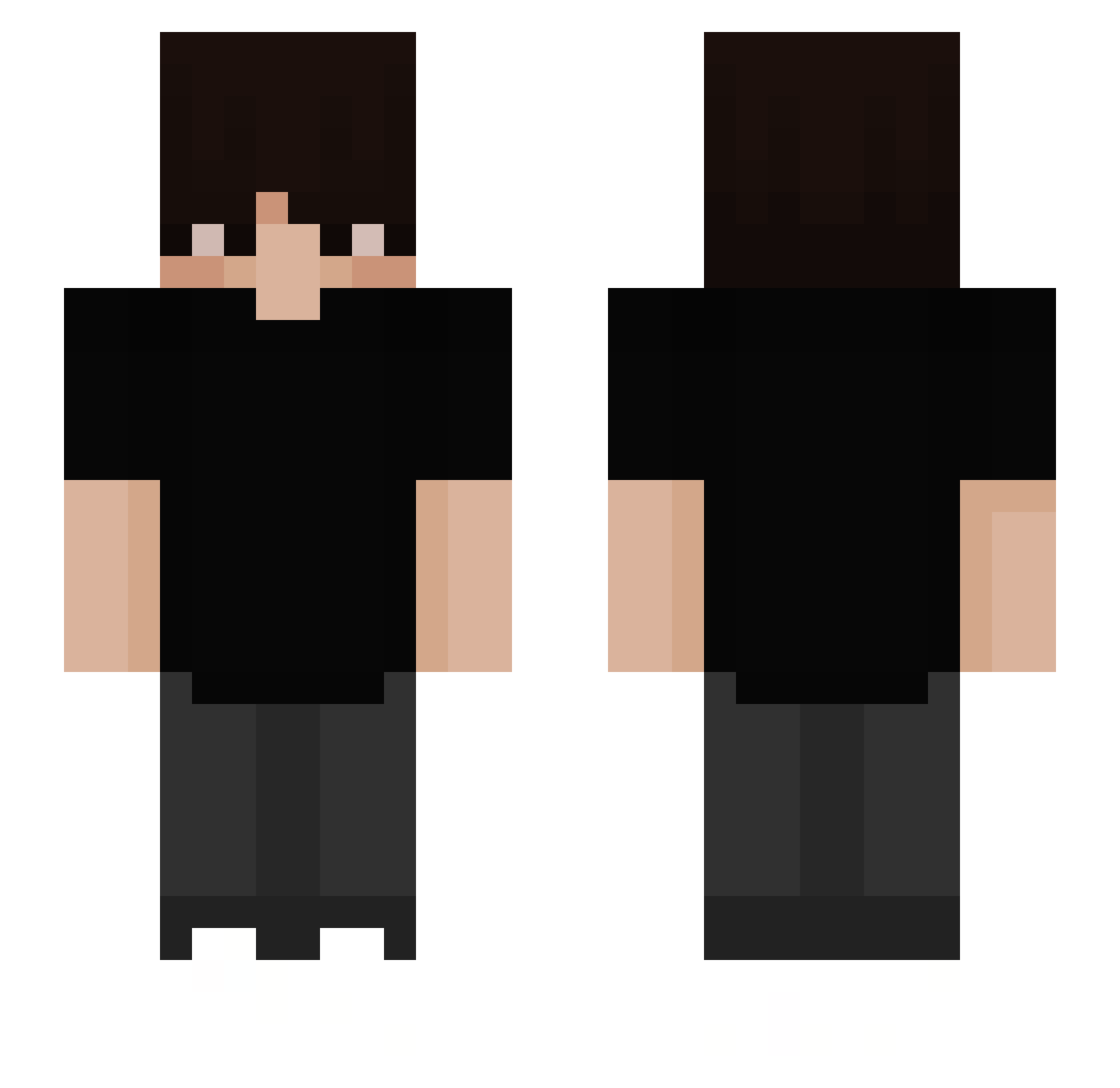 Trikksabc123 Minecraft skin, front and back view