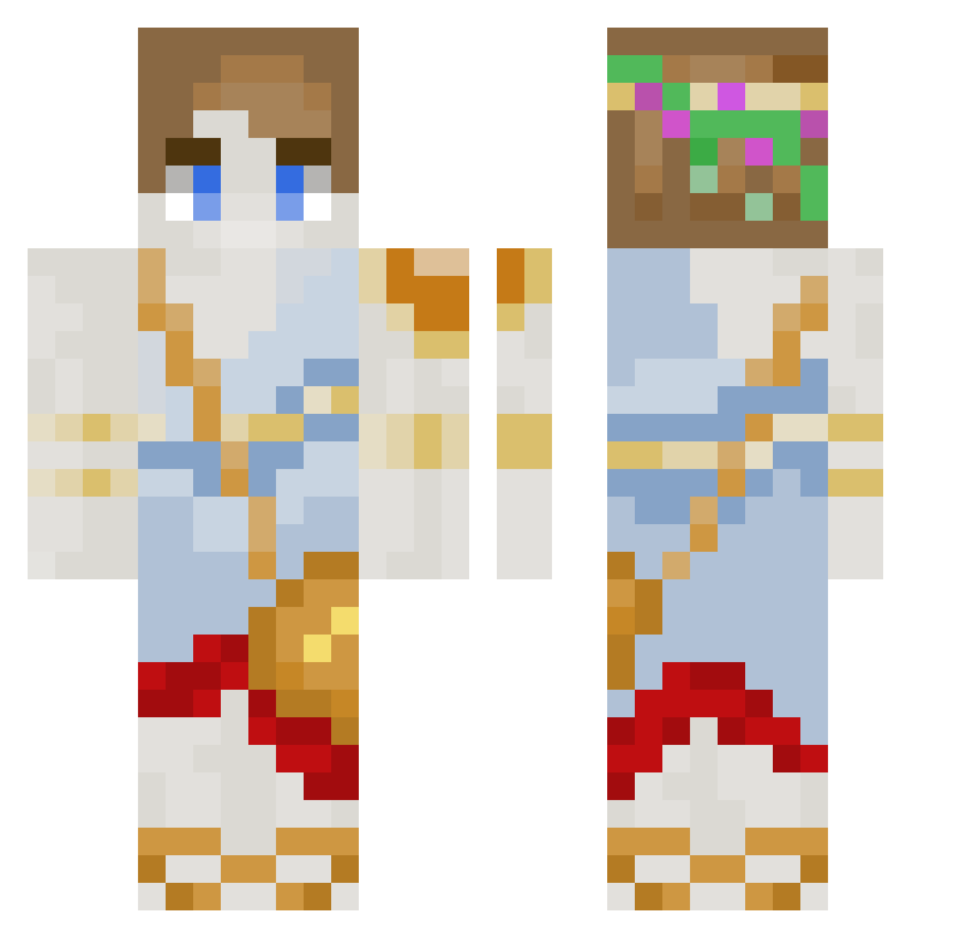 crngsmcbasketbal Minecraft skin, front and back view