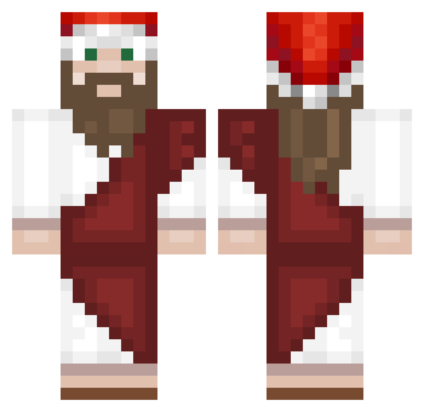 Zico_15 Minecraft skin, front and back view