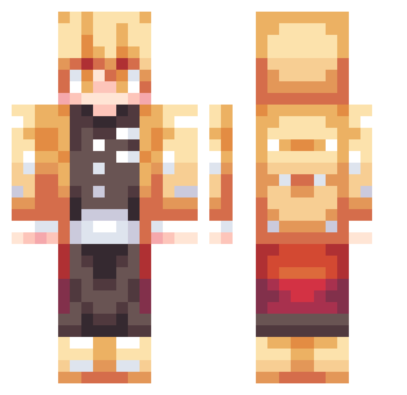 DanTheMan3134 Minecraft skin, front and back view