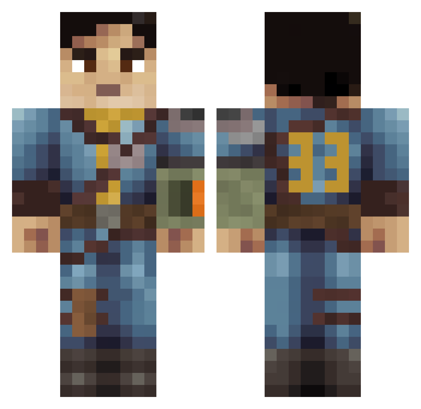 _bkd Minecraft skin, front and back view