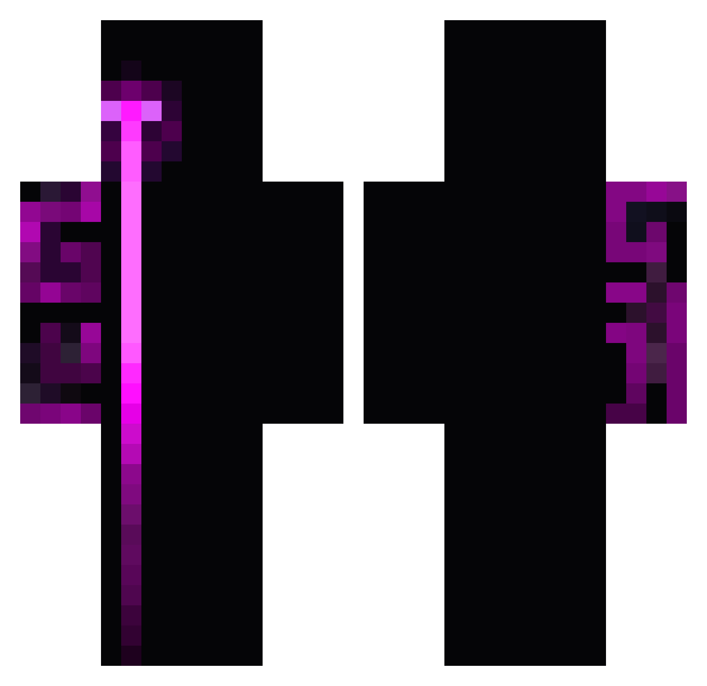 Qwarfy Minecraft skin, front and back view